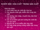 Bài giảng Nhiễm độc hóa chất trong sản xuất