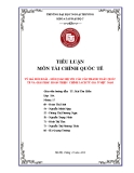 Tiểu luận tài chính quốc tế: Tỷ giá hối đoái – mối quan hệ với cán cân thanh toán quốc tế và giải pháp hoàn thiện chính sách tỷ giá ở Việt Nam