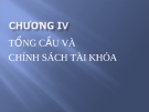 Bài giảng Kinh tế vĩ mô - Chương 4: Tổng cầu và chính sách tài khóa