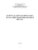 Giáo trình Lịch sử các quốc gia Đông Nam Á từ sau chiến tranh thế giới thứ II đến nay: Phần 1 - Nguyễn Văn Tận, Lê Văn Anh