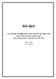 Bài dịch: Các doanh nghiệp nhà nước (DNNN) tại Việt Nam nhận thức về mặt chiến lược cho xã hội trong thời kỳ chuyển tiếp