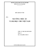 Tiểu luận kinh tế vĩ mô: Nợ công châu Âu và bài học cho Việt Nam