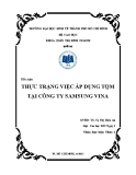 Tiểu luận: Thực trạng việc áp dụng TQM tại công ty SAMSUNG VINA