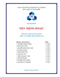 Tiểu luận quản lý chất lượng: Tiến trình DMAIC