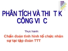 Bài giảng Quản trị nguồn nhân lực - Phân tích và thiết kế  công việc