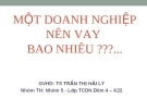 Thuyết trình: Một doanh doanh nghiệp nên vay bao nhiêu