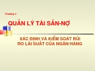 Bài giảng Quản lý tài sản nợ