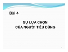 Bài giảng Kinh tế vĩ mô - Bài 4: Sự lựa chọn của người tiêu dùng
