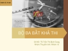 Thuyết trình kinh tế vĩ mô: Bộ ba bất khả thi