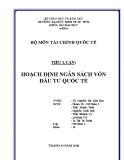 Tiểu luận tài chính quốc tế: Hoạch định ngân sách vốn đầu tư quốc tế