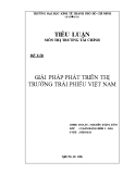 Tiểu luận thị trường tài chính: Giải pháp phát triển thị trường trái phiếu Việt Nam