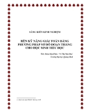 SKKN: Rèn kỹ năng giải toán bằng phương pháp sơ đồ đoạn thẳng cho học sinh tiểu học