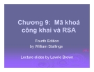 Bài giảng Chương 9: Mã khoá công khai và RSA