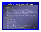 Bài giảng SPSS - Phần 1: Tổng quan về SPSS