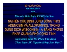 Đề tài: Nghiên cứu định lượng đồng thời Adenosin và allopurinol trong dung dịch wisconsin - A bằng phương pháp quang phổ cộng tính - HV Quân Y