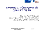Bài giảng Quản lý dự án: Chương 1 - ThS. Đỗ Thị Lan Anh