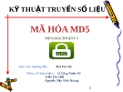 Báo cáo Kỹ thuật truyền số liệu: Mã hóa MD5 - Message digest 5