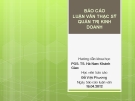 Báo cáo luận văn thạc sỹ quản trị kinh doanh: Xác định các nhân tố ảnh hưởng chất lượng dịch vụ của Saigontourist trong lĩnh vực khách sạn tại Tp. HCM