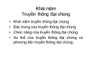 Bài giảng Truyền thông đại chúng