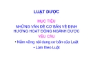 Bài giảng Luật Dược