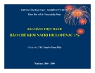 Bài giảng Thực hành Bào chế kem natri diclofenac - ThS. Nguyễn Trọng Điệp