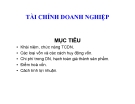 Bài giảng môn học Tài chính doanh nghiệp