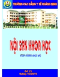 Nội san khoa học: Số 13 tháng 10/2010 - CĐYT Quảng Ninh