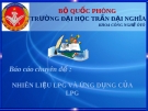 Báo cáo chuyên đề : Nhiên liệu LPG và ứng dụng của LPG