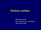 Lecture Diabetes mellitus - MD. Phạm Thu Ha