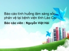 Báo cáo: Tình huống lâm sàng sốc phản vệ tại bệnh viện tỉnh Lào Cai - Nguyễn Việt Hải