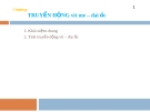 Bài giảng Truyền động vít me - đai ốc