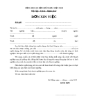 Mẫu đơn xin việc 2014