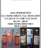 Giáo trình xác định thuốc tác động đến cơ quan cơ thể vật nuôi: Phần 1 - Bộ NN & PTNT