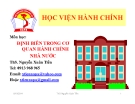 Bài giảng Định biên trong cơ quan hành chính nhà nước - ThS. Nguyễn Xuân Tiến