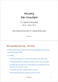 Bài giảng Điện Công Nghệ: Bài giảng 3 - TS. Nguyễn Quang Nam