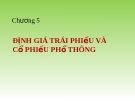 Bài giảng Tài chính doanh nghiệp theo ross: Chương 5