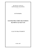 Luận văn thạc sỹ kinh tế: Giải pháp phát triển Franchising hệ thống tại Việt Nam