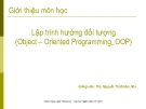 Giới thiệu môn học Lập trình hướng đối tượng - Ths. Nguyễn Thị Khiêm Hòa