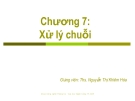 Bài giảng Cơ sở lập trình máy tính: Chương 7 - ThS. Nguyễn Thị Khiêm Hòa