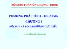 Bài giảng Phương pháp tính: Chương 3 - TS. Nguyễn Quốc Lân