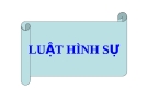 Bài giảng Luật Hình sự