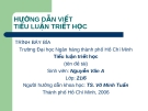 Bài giảng Triết học: Hướng dẫn viết tiểu luận - ĐH Ngân hàng TP.HCM