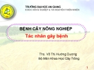Bài giảng Bệnh cây nông nghiệp: Tác nhân gây bệnh - Ths.Võ Thị Hướng Dương