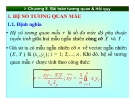 Bài giảng Xác suất & thống kê đại học - Chương 8: Bài toán tương quan và Hồi quy