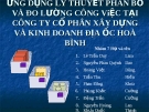 Thuyết trình: Ứng dụng lý thuyết phân bố và đo lường công việc tại công ty cổ phân xây dựng và kinh doanh địa ốc Hoà Bình