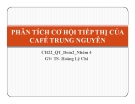 Thuyết trình: Phân tích cơ hội tiếp thị của café Trung Nguyên