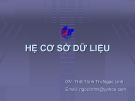 Bài giảng Hệ cơ sở dữ liệu: Chương 2 - ThS. Trịnh Thị Ngọc Linh