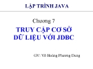 Bài giảng Lập trình Java cơ bản: Chương 7 - GV. Võ Hoàng Phương Dung