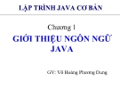 Bài giảng Lập trình Java cơ bản: Chương 1 - GV. Võ Hoàng Phương Dung