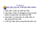 Bài giảng Triết học nâng cao - Chương 4: Khái lược Lịch sử Triết học Mác-Lênin